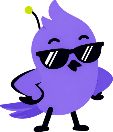Mascota de Spoki con gafas de sol